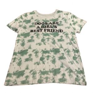 Modern Lux Women’s Green Tie-Dye Graphic Tee Size Medium